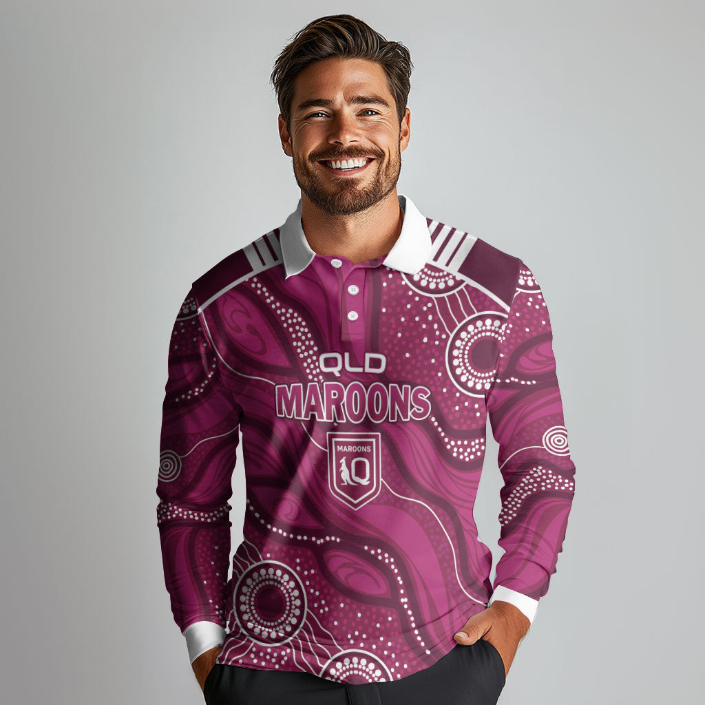 QLD Maroons Rugby Personalised Long Sleeve Polo Shirt Cane Toads 2026 Come On