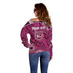 QLD Maroons Rugby Personalised Off Shoulder Sweater Cane Toads 2026 Come On