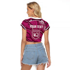 QLD Maroons Rugby Personalised Raglan Cropped T Shirt Cane Toads 2026 Come On