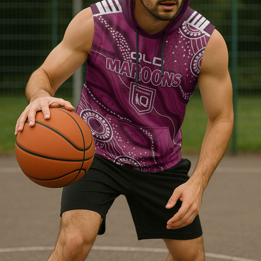 QLD Maroons Rugby Personalised Sleeveless Hoodie Cane Toads 2026 Come On