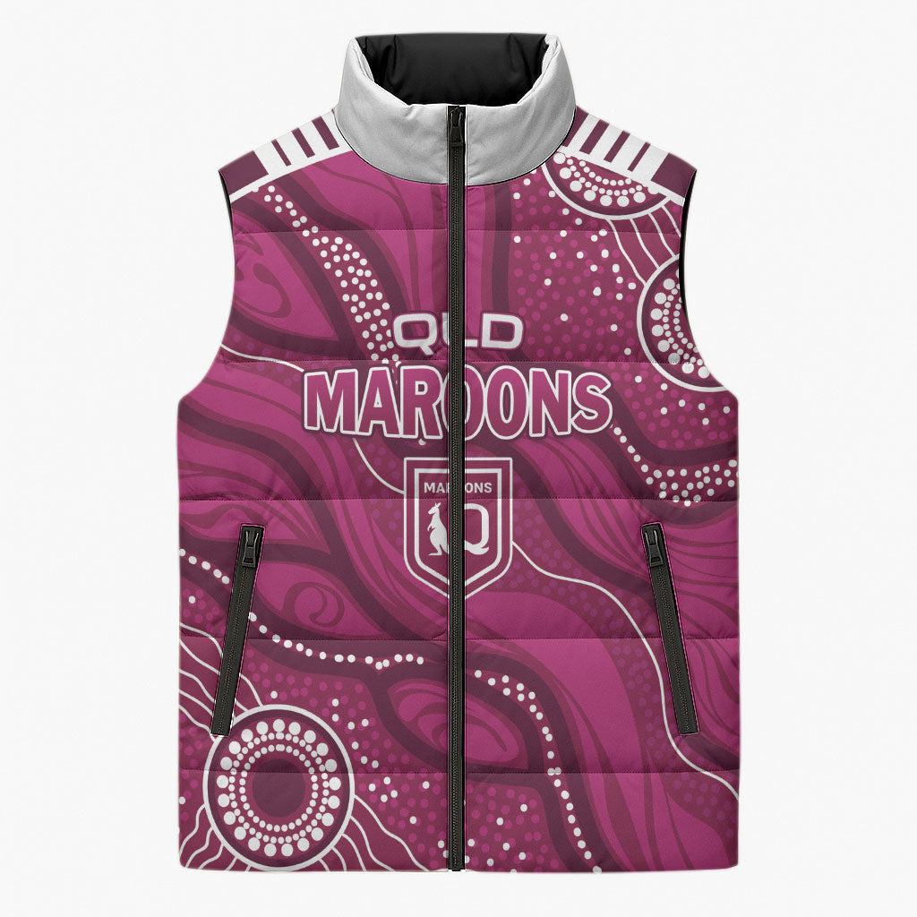 QLD Maroons Rugby Personalised Sleeveless Puffer Jacket Cane Toads 2026 Come On