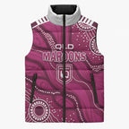 QLD Maroons Rugby Personalised Sleeveless Puffer Jacket Cane Toads 2026 Come On
