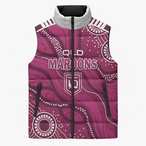 QLD Maroons Rugby Personalised Sleeveless Puffer Jacket Cane Toads 2026 Come On