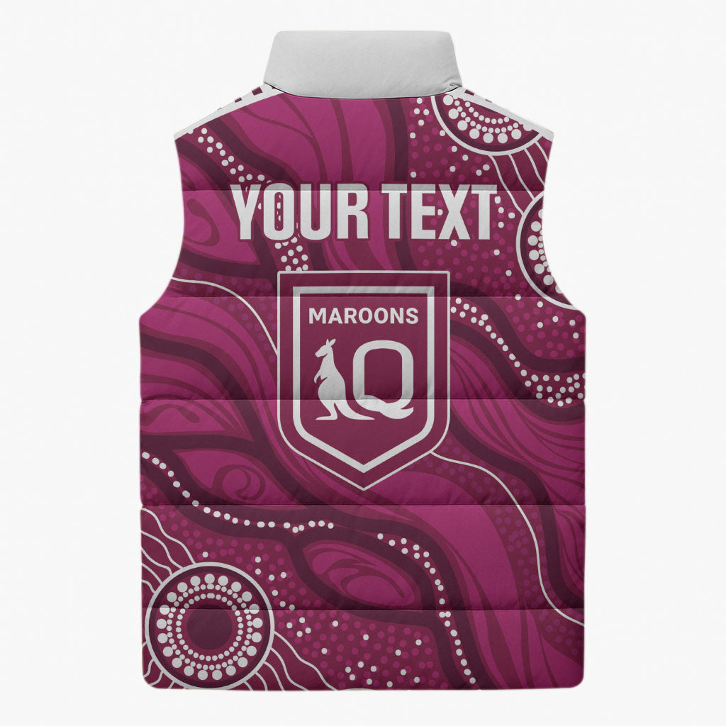 QLD Maroons Rugby Personalised Sleeveless Puffer Jacket Cane Toads 2026 Come On