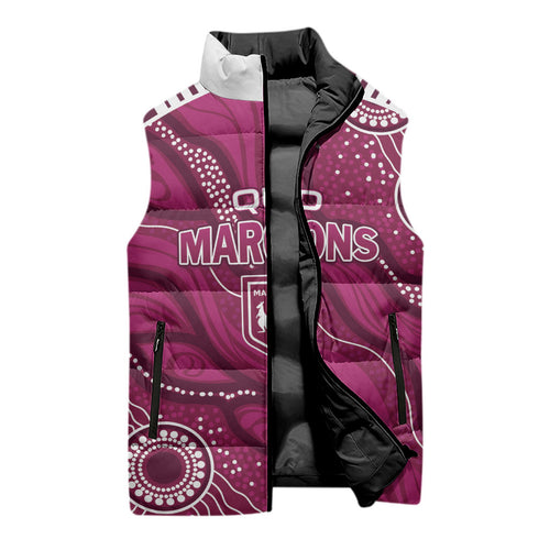QLD Maroons Rugby Personalised Sleeveless Puffer Jacket Cane Toads 2026 Come On