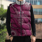 QLD Maroons Rugby Personalised Sleeveless Puffer Jacket Cane Toads 2026 Come On