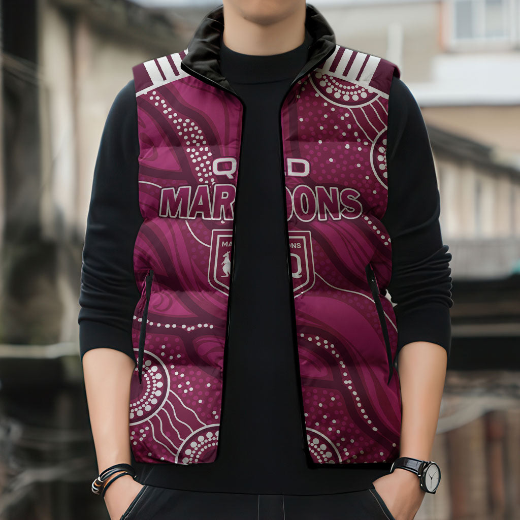 QLD Maroons Rugby Personalised Sleeveless Puffer Jacket Cane Toads 2026 Come On