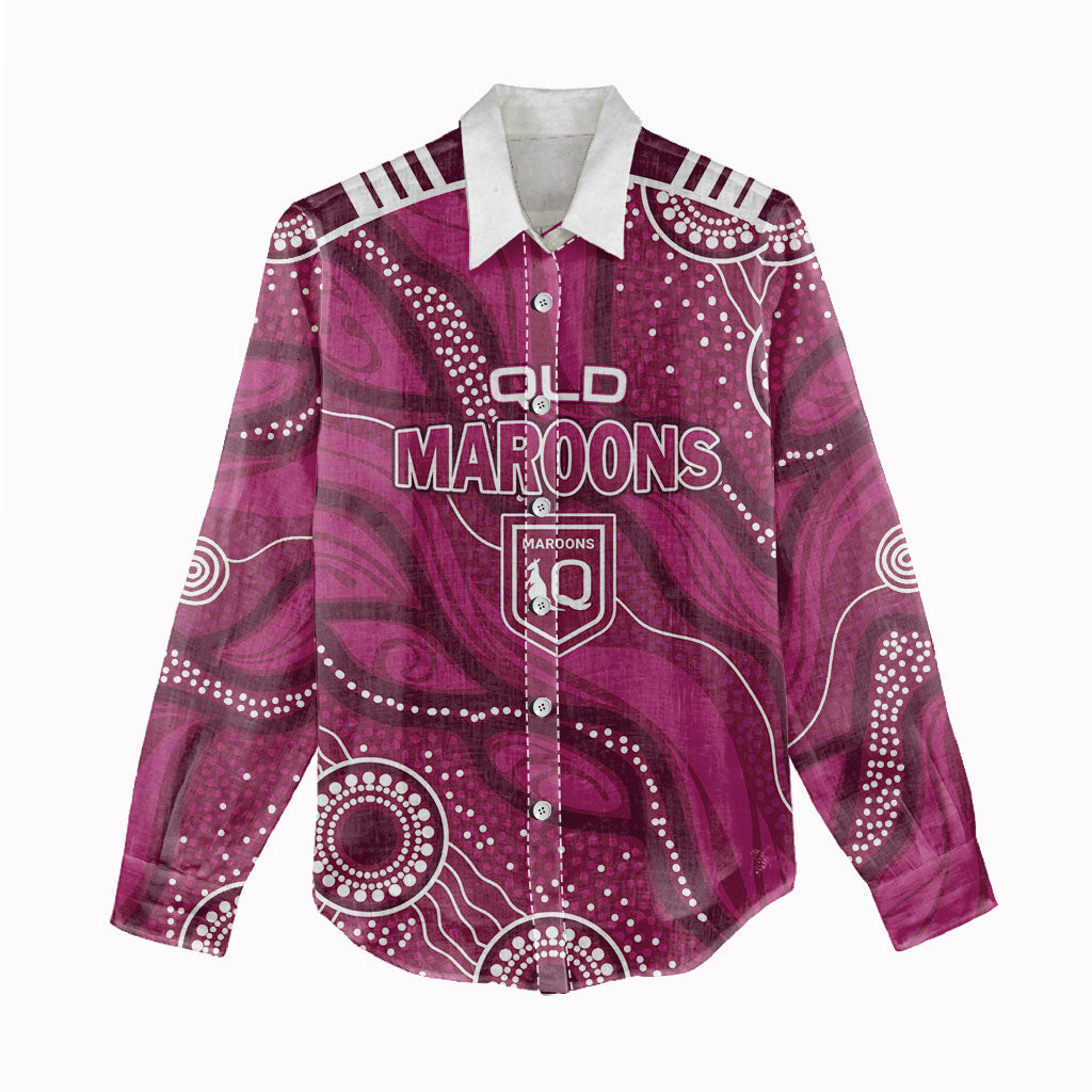 QLD Maroons Rugby Personalised Women Casual Shirt Cane Toads 2026 Come On