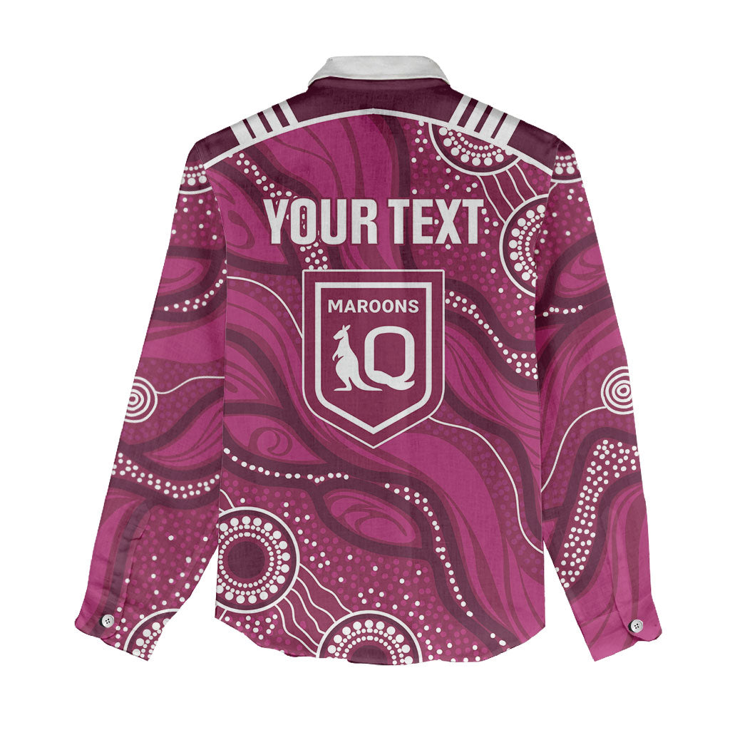 QLD Maroons Rugby Personalised Women Casual Shirt Cane Toads 2026 Come On