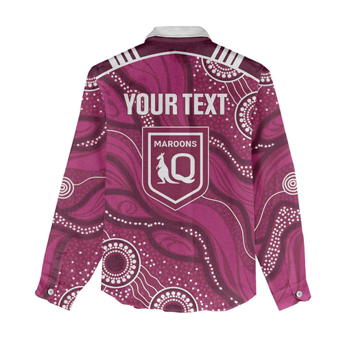 QLD Maroons Rugby Personalised Women Casual Shirt Cane Toads 2026 Come On