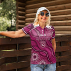 QLD Maroons Rugby Personalised Women Polo Shirt Cane Toads 2026 Come On