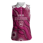 QLD Maroons Rugby Personalised Women Sleeveless Polo Shirt Cane Toads 2026 Come On
