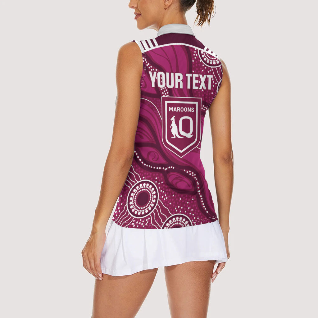 QLD Maroons Rugby Personalised Women Sleeveless Polo Shirt Cane Toads 2026 Come On