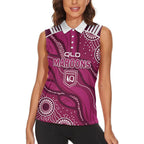 QLD Maroons Rugby Personalised Women Sleeveless Polo Shirt Cane Toads 2026 Come On
