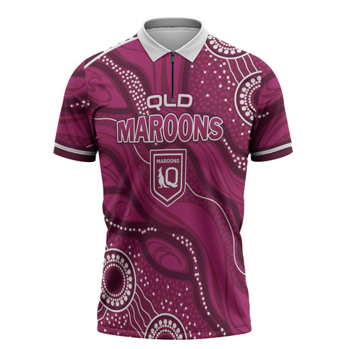 QLD Maroons Rugby Personalised Zipper Polo Shirt Cane Toads 2026 Come On