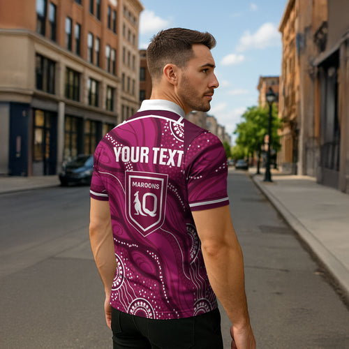 QLD Maroons Rugby Personalised Zipper Polo Shirt Cane Toads 2026 Come On