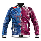 NSW Blues and QLD Maroons Rugby Personalised Baseball Jacket 2026 Come On Together