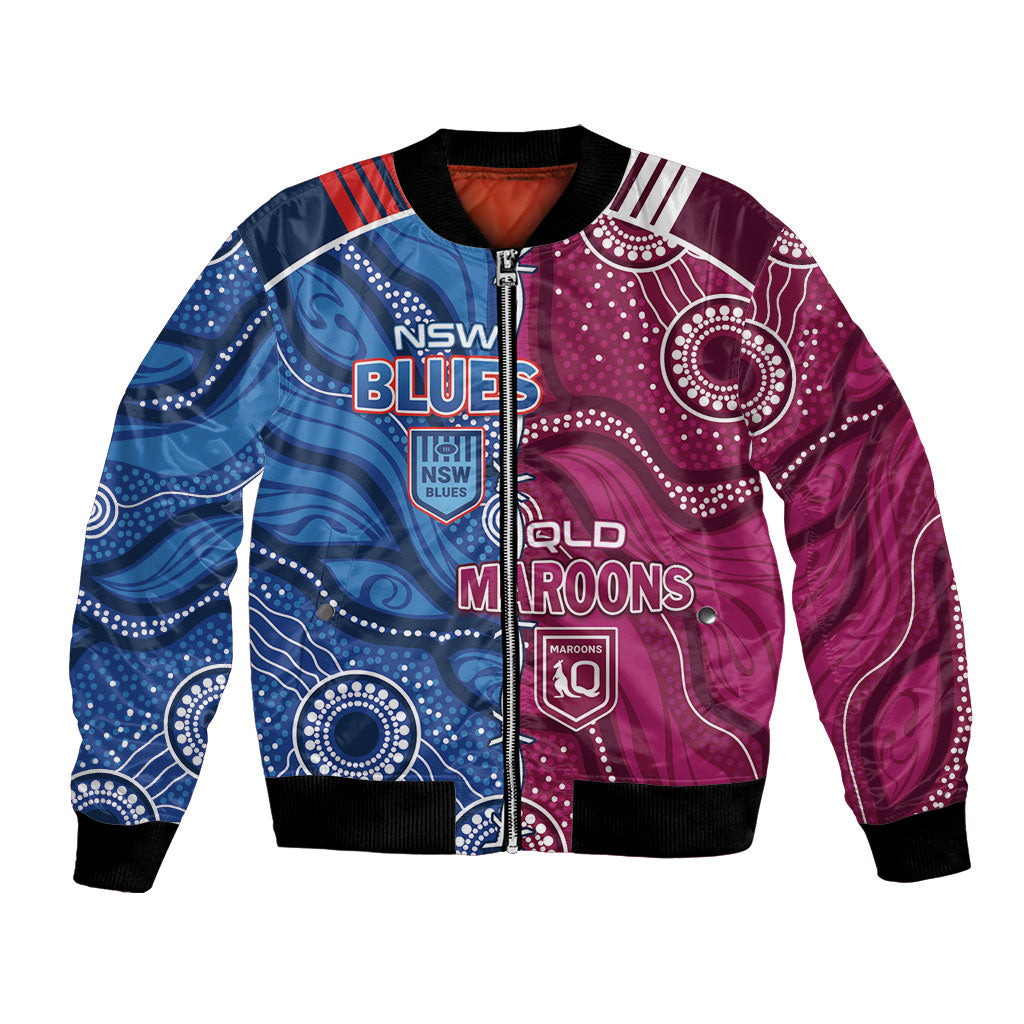 NSW Blues and QLD Maroons Rugby Personalised Bomber Jacket 2026 Come On Together