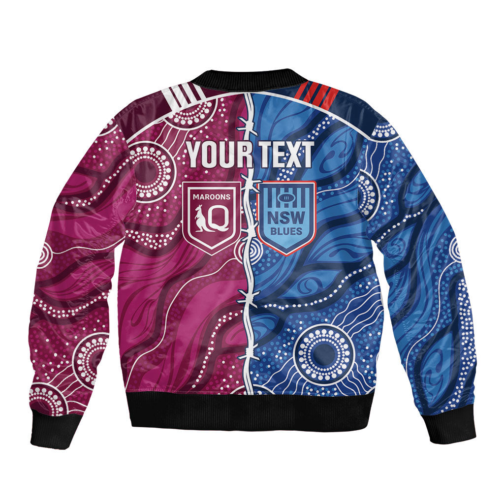 NSW Blues and QLD Maroons Rugby Personalised Bomber Jacket 2026 Come On Together
