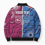 NSW Blues and QLD Maroons Rugby Personalised Bomber Puffer Jacket 2026 Come On Together