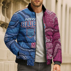 NSW Blues and QLD Maroons Rugby Personalised Bomber Puffer Jacket 2026 Come On Together