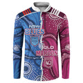 NSW Blues and QLD Maroons Rugby Personalised Button Sweatshirt 2026 Come On Together
