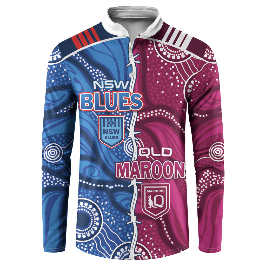 NSW Blues and QLD Maroons Rugby Personalised Button Sweatshirt 2026 Come On Together