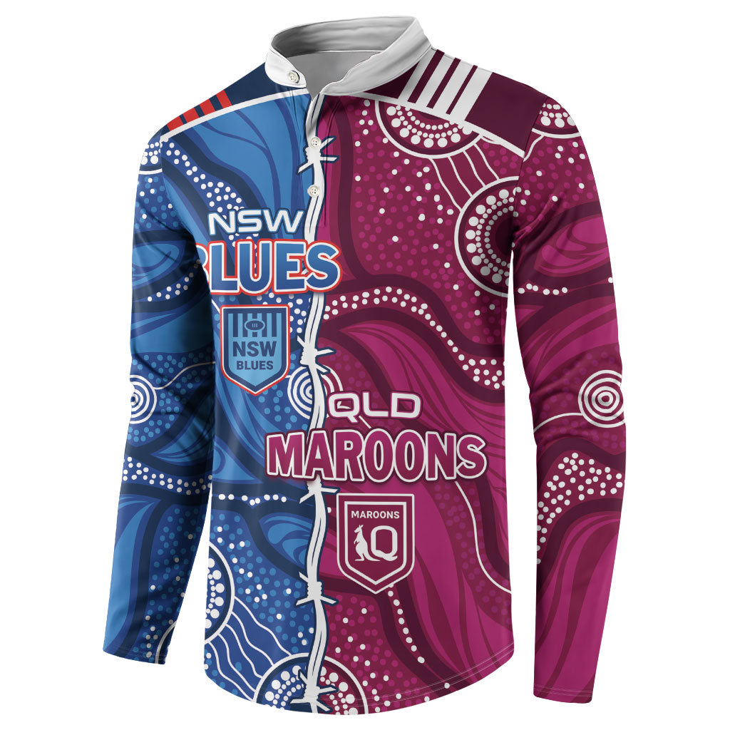 NSW Blues and QLD Maroons Rugby Personalised Button Sweatshirt 2026 Come On Together