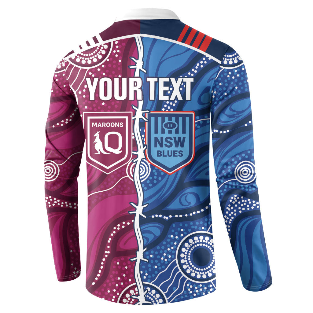 NSW Blues and QLD Maroons Rugby Personalised Button Sweatshirt 2026 Come On Together