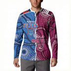 NSW Blues and QLD Maroons Rugby Personalised Button Sweatshirt 2026 Come On Together