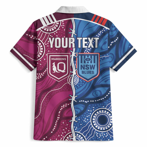 NSW Blues and QLD Maroons Rugby Personalised Hawaiian Shirt 2026 Come On Together