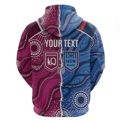 NSW Blues and QLD Maroons Rugby Personalised Hoodie 2026 Come On Together