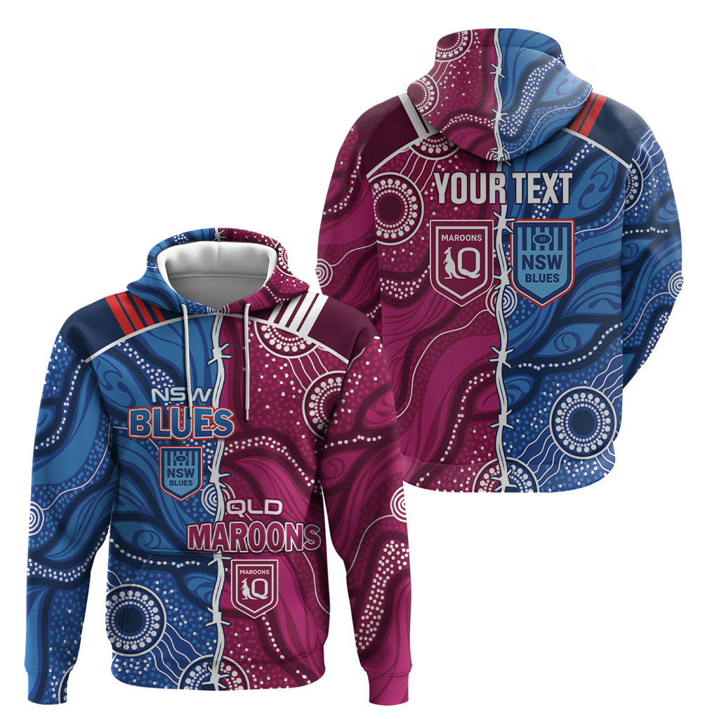 NSW Blues and QLD Maroons Rugby Personalised Hoodie 2026 Come On Together