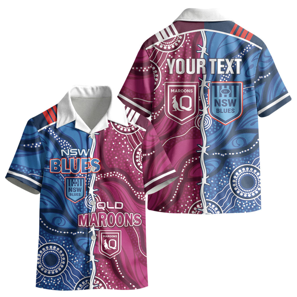 NSW Blues and QLD Maroons Rugby Personalised Kid Hawaiian Shirt 2026 Come On Together