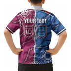 NSW Blues and QLD Maroons Rugby Personalised Kid Hawaiian Shirt 2026 Come On Together