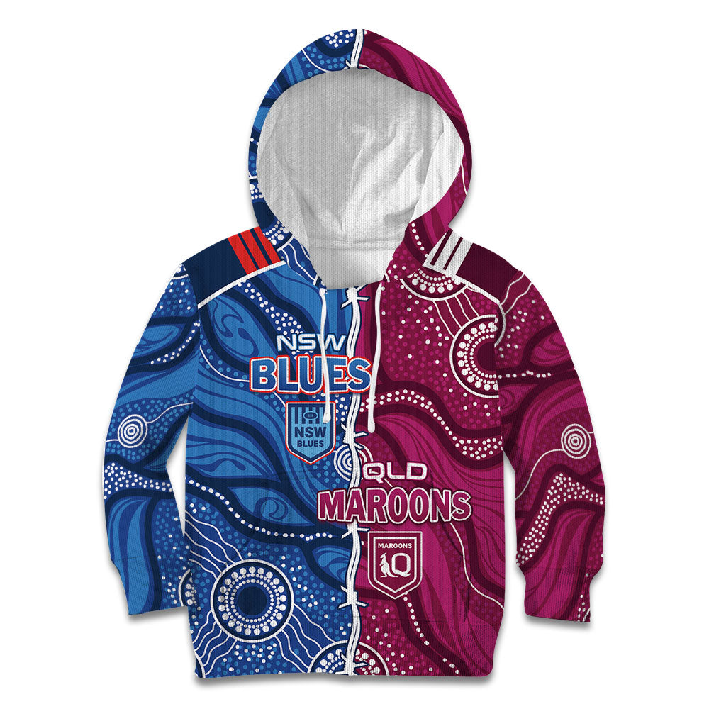 NSW Blues and QLD Maroons Rugby Personalised Kid Hoodie 2026 Come On Together