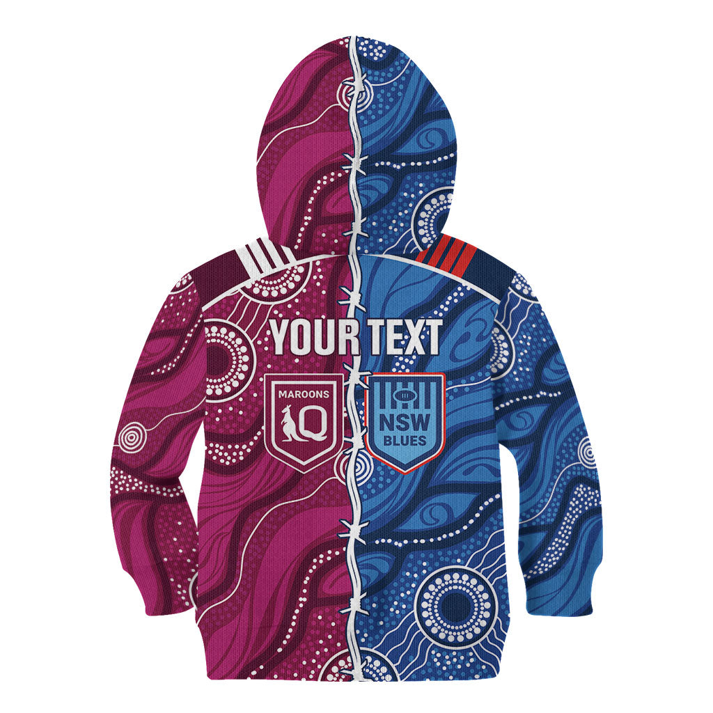 NSW Blues and QLD Maroons Rugby Personalised Kid Hoodie 2026 Come On Together