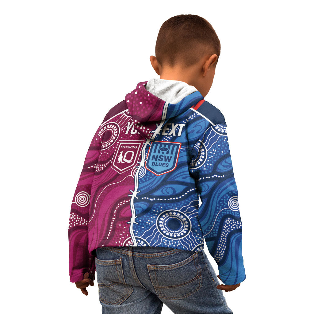 NSW Blues and QLD Maroons Rugby Personalised Kid Hoodie 2026 Come On Together