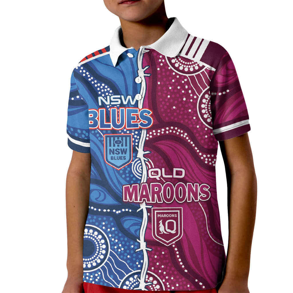 NSW Blues and QLD Maroons Rugby Personalised Kid Polo Shirt 2026 Come On Together