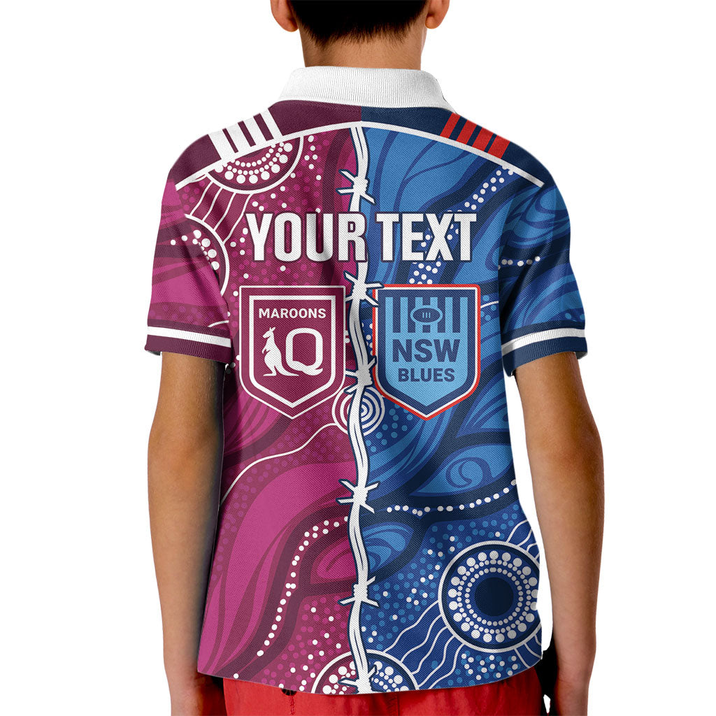 NSW Blues and QLD Maroons Rugby Personalised Kid Polo Shirt 2026 Come On Together