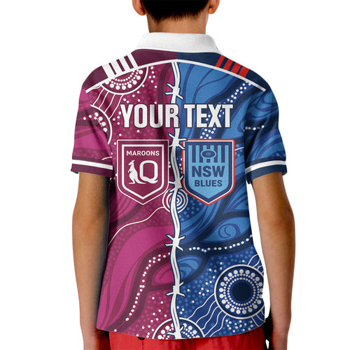 NSW Blues and QLD Maroons Rugby Personalised Kid Polo Shirt 2026 Come On Together