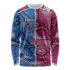 NSW Blues and QLD Maroons Rugby Personalised Long Sleeve Shirt 2026 Come On Together