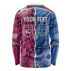 NSW Blues and QLD Maroons Rugby Personalised Long Sleeve Shirt 2026 Come On Together
