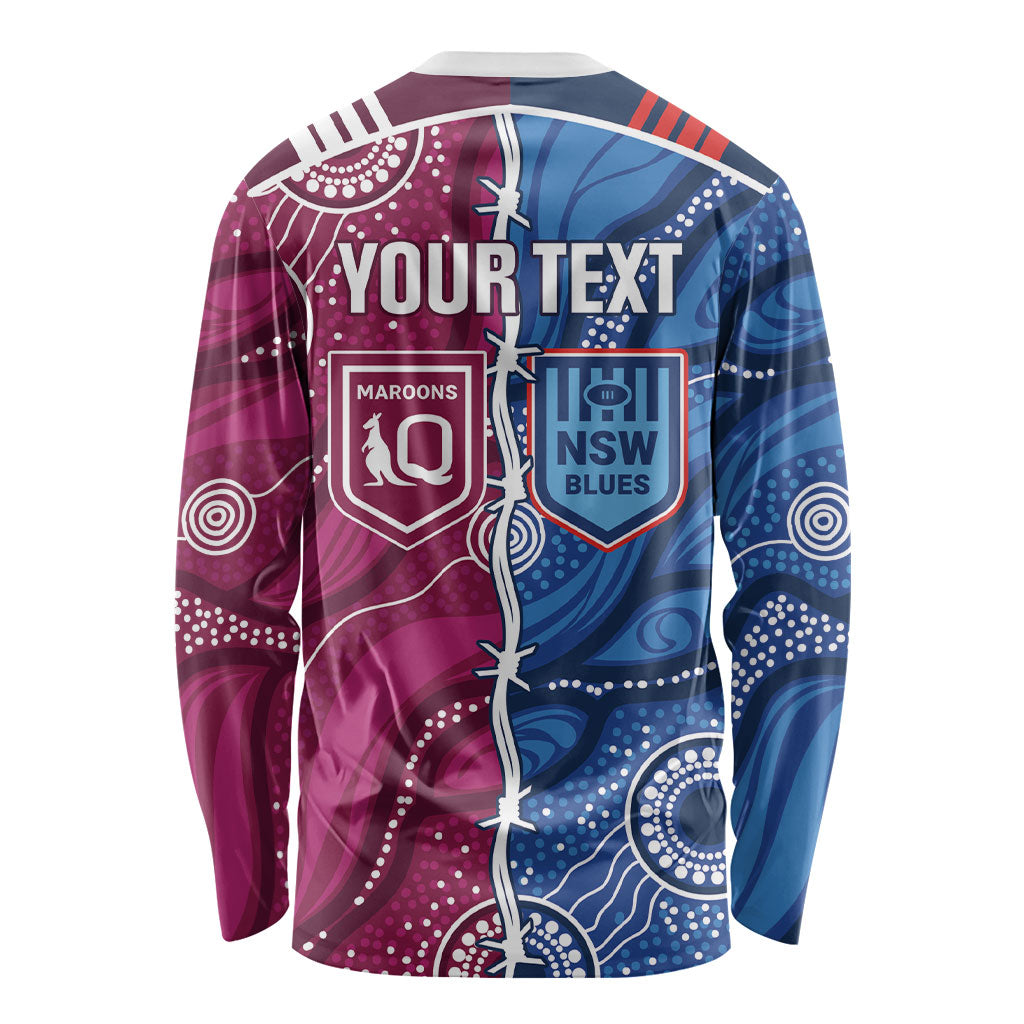 NSW Blues and QLD Maroons Rugby Personalised Long Sleeve Shirt 2026 Come On Together