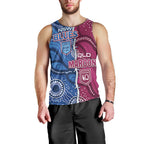 NSW Blues and QLD Maroons Rugby Personalised Men Tank Top 2026 Come On Together