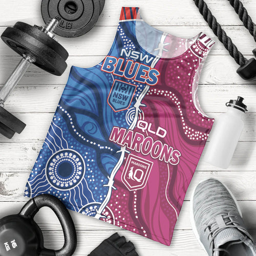 NSW Blues and QLD Maroons Rugby Personalised Men Tank Top 2026 Come On Together