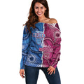 NSW Blues and QLD Maroons Rugby Personalised Off Shoulder Sweater 2026 Come On Together