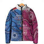 NSW Blues and QLD Maroons Rugby Personalised Padded Jacket 2026 Come On Together
