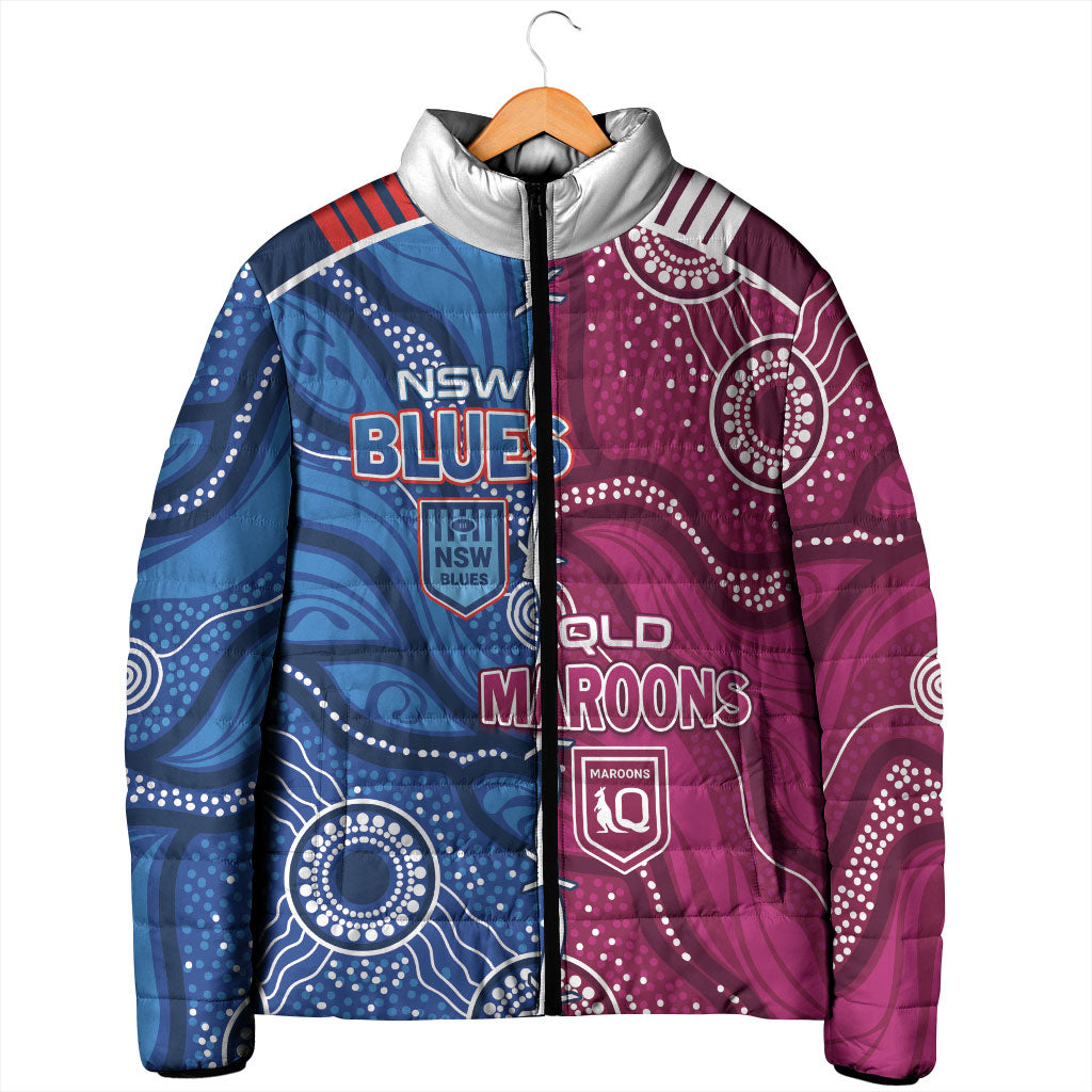NSW Blues and QLD Maroons Rugby Personalised Padded Jacket 2026 Come On Together