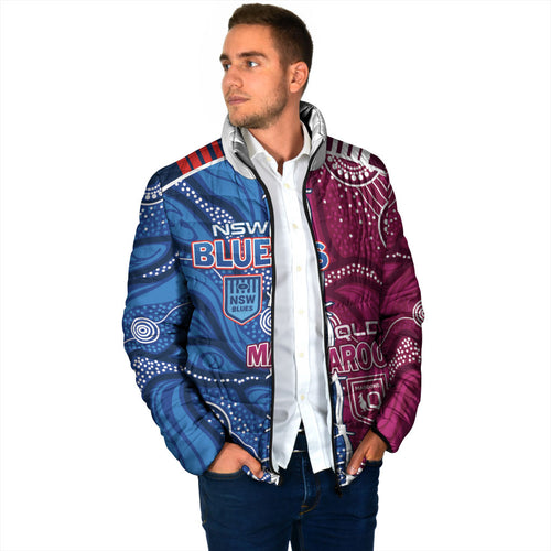 NSW Blues and QLD Maroons Rugby Personalised Padded Jacket 2026 Come On Together